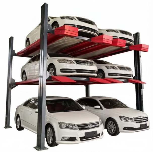 FOUR POST PARKING LIFT FOR 6 CARS