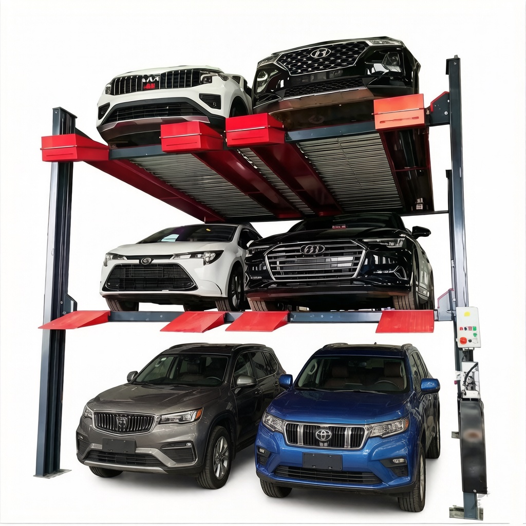FOUR POST PARKING LIFT FOR 6 CARS